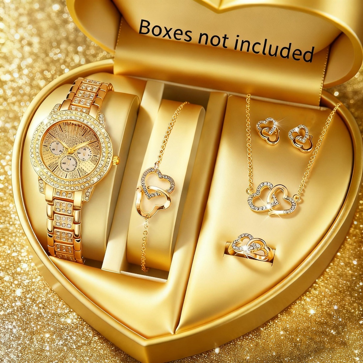 Luxury Watch Storage - 6 STKS Luxe Strass Vrouwen Horloge