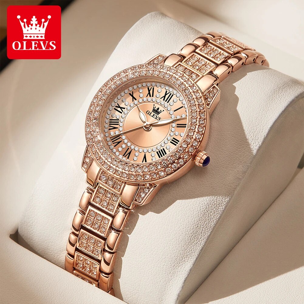 Luxury Watch For Sale - Olevs 9943 Luxe Volledig Diamant Origineel