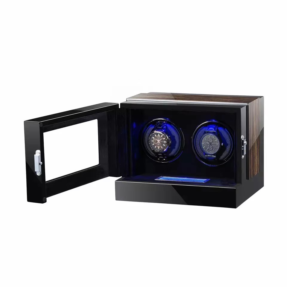 Luxury Watch Storage - 2-slots beschermende luxe horlogeopwinderkoffer met aangepast
