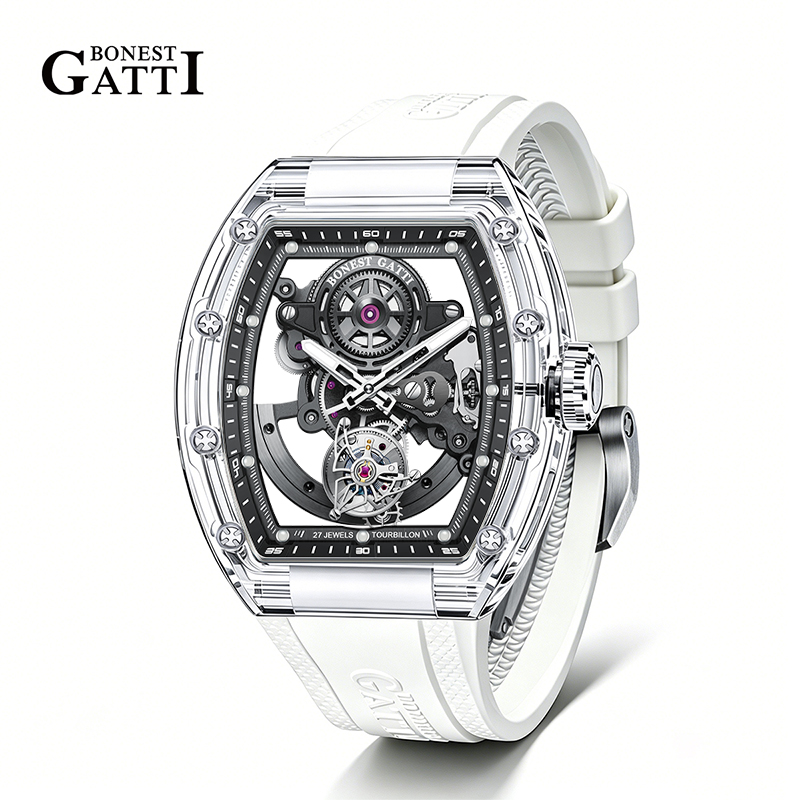 Luxury Watch Brand Tier - BONEST GATTI Herenhorloge met tourbillon -