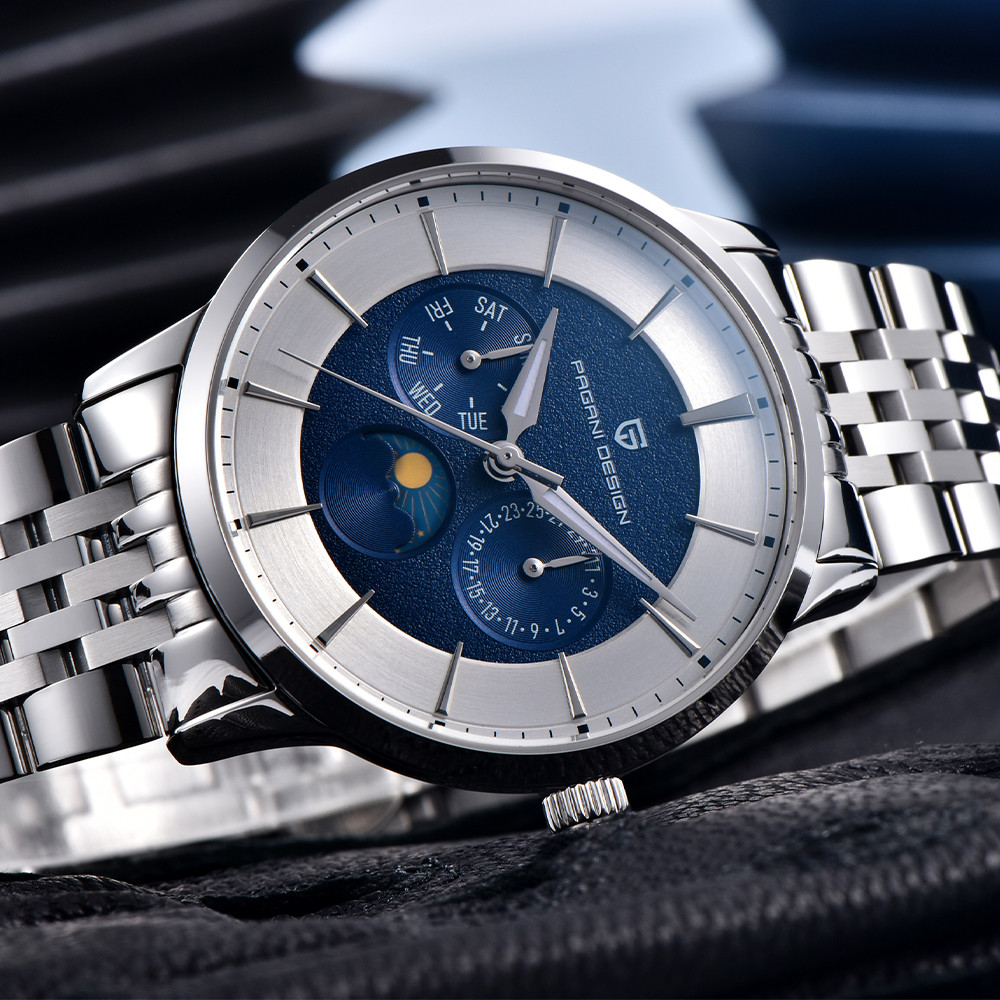 Luxury Watch Brand Tier - Paganidesign Luxe Quartz Horloge van RVS