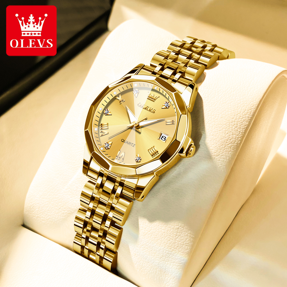 Luxury Watch For Sale - OLEVS Mode Gouden Horloge voor Dames