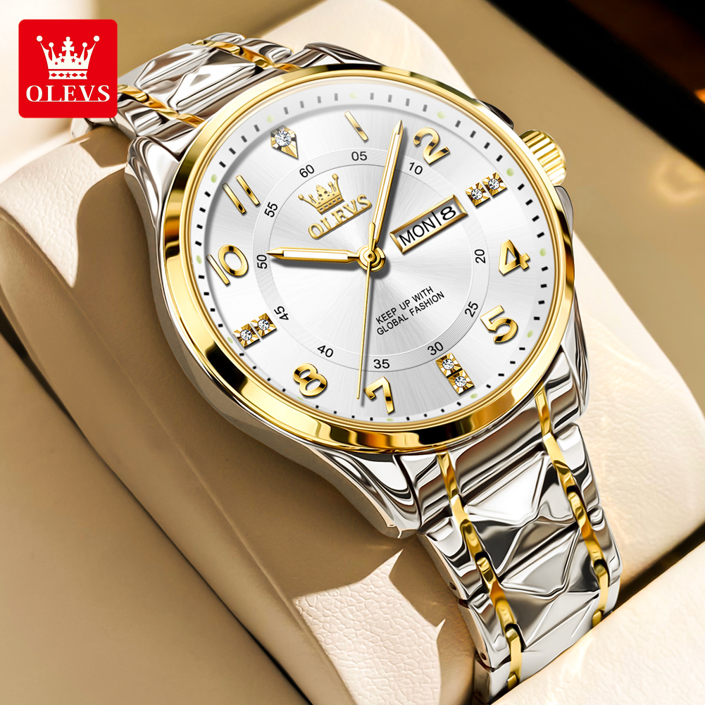 Luxury Watch With Arabic Numerals - OLEVS Merk origineel polshorloge Arabische cijferschaal