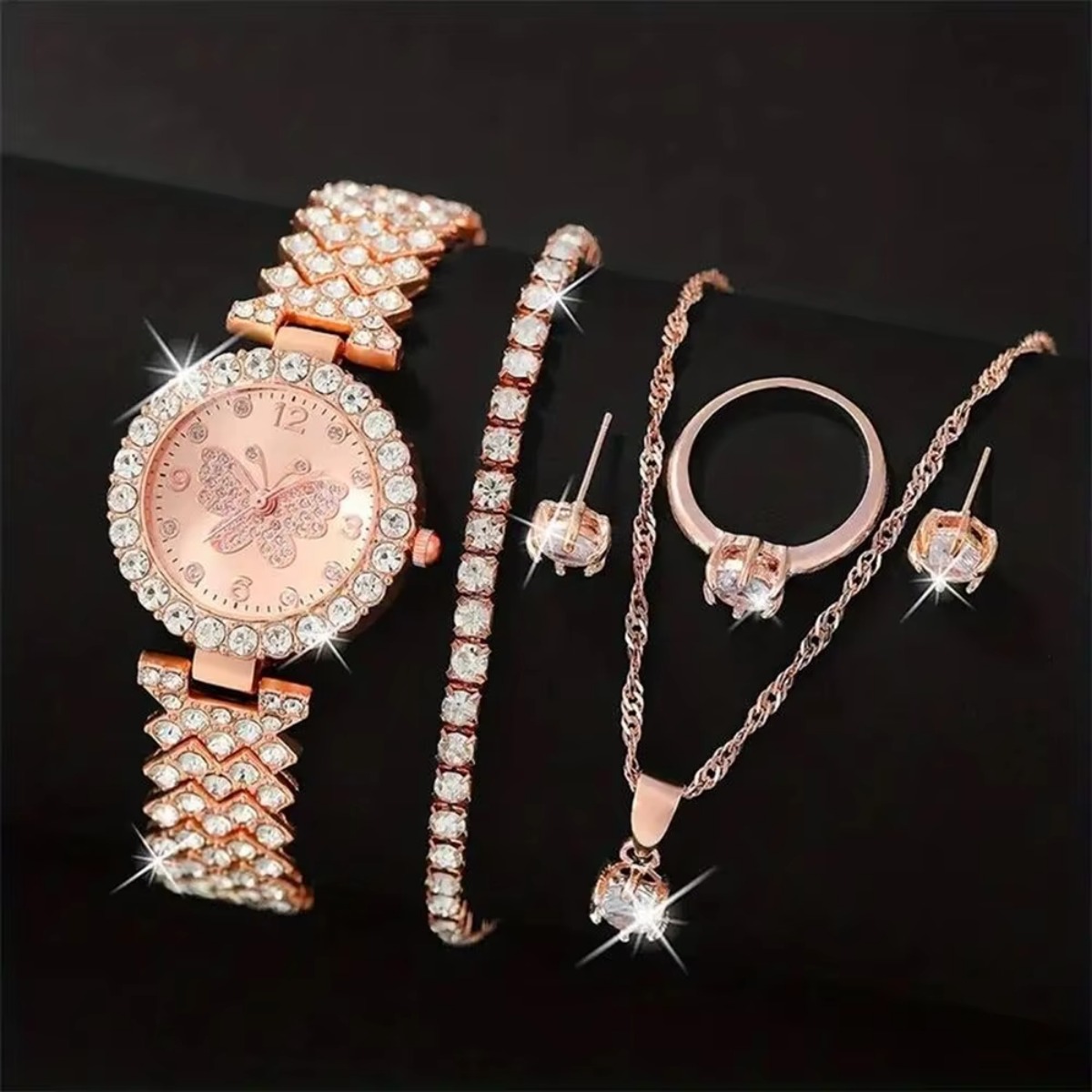 6 stks/set luxe strass vlinder - Luxury Watch Storage recensie en prijs