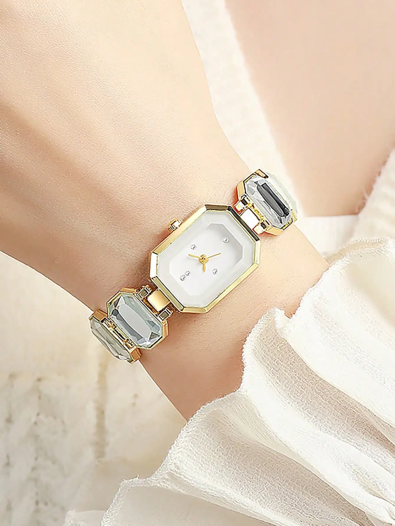 Vrouwen vierkant horloge luxe  - Luxury Watch Gold recensie en prijs