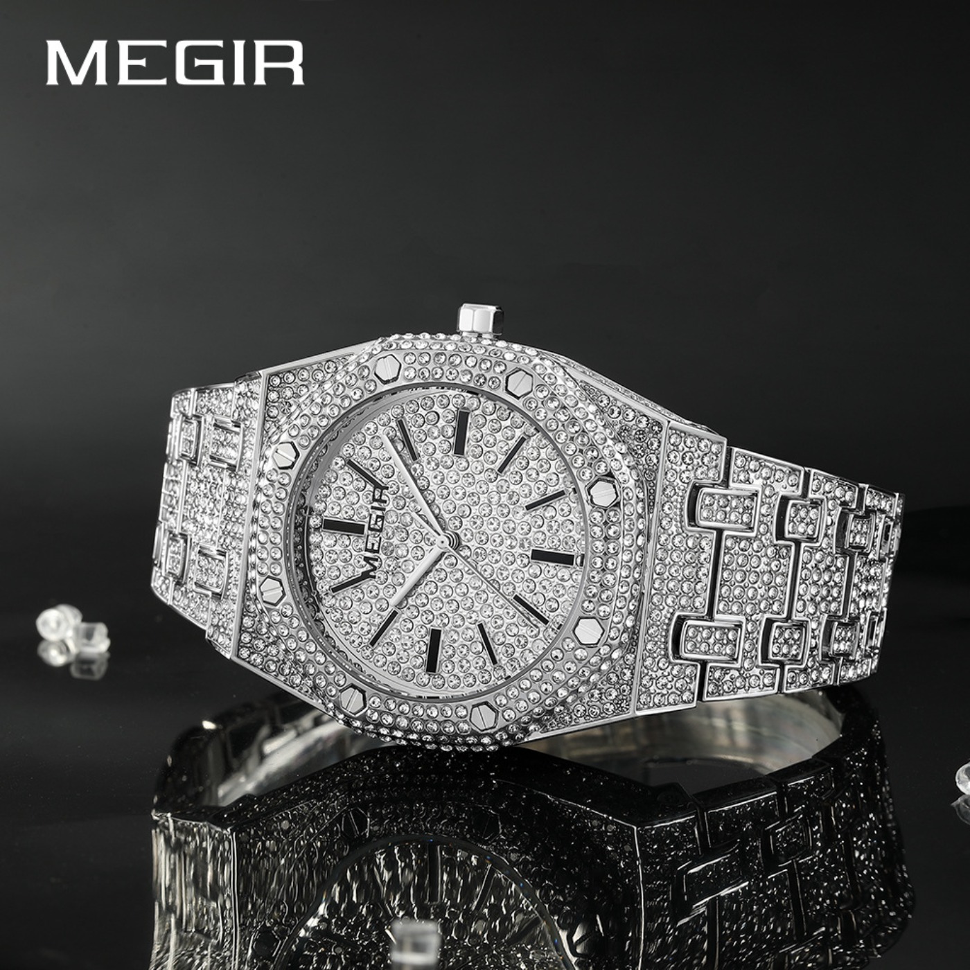 MEGIR Luxe quartz strasshorlog - Luxury Watch For Men recensie en prijs