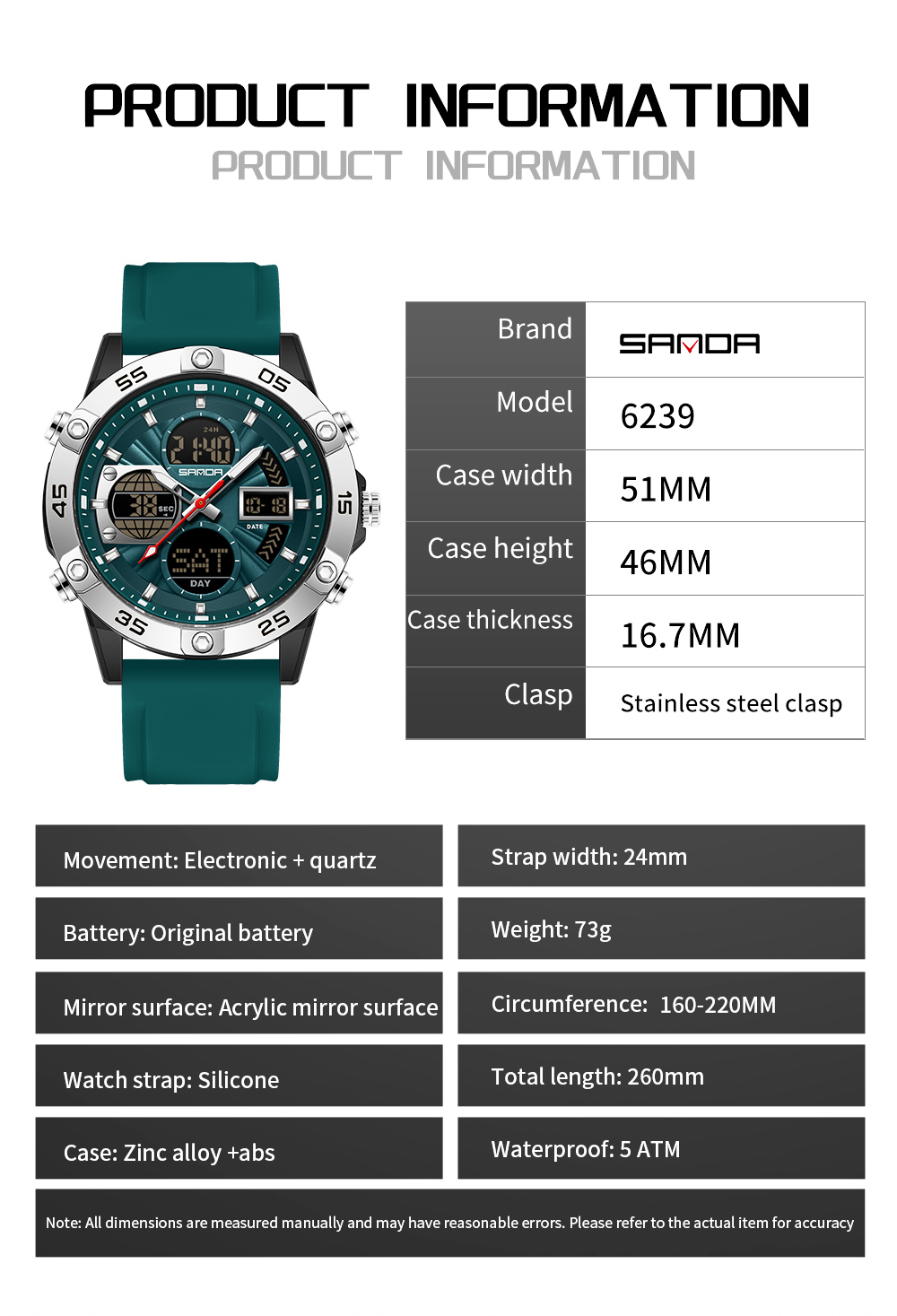 SANDA Fashion Luxe Cool elektr - Luxury Watch Shop recensie en prijs