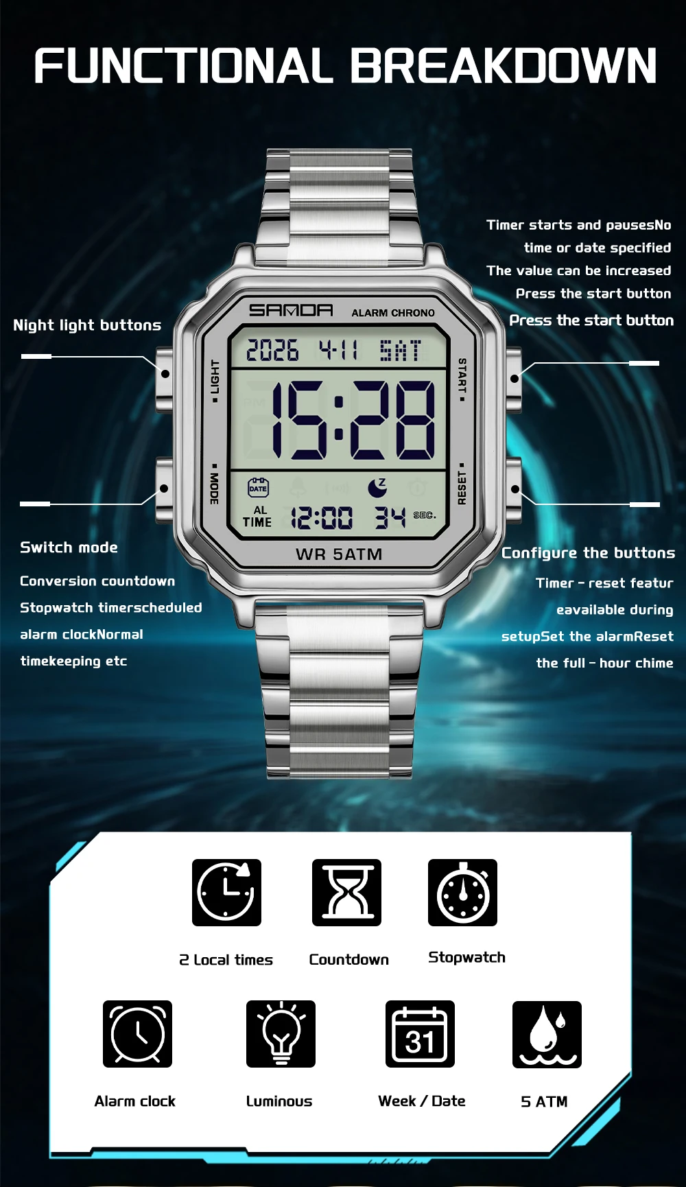 SANDA 6379 hoogwaardig herenho - Luxury Watch Tier recensie en prijs