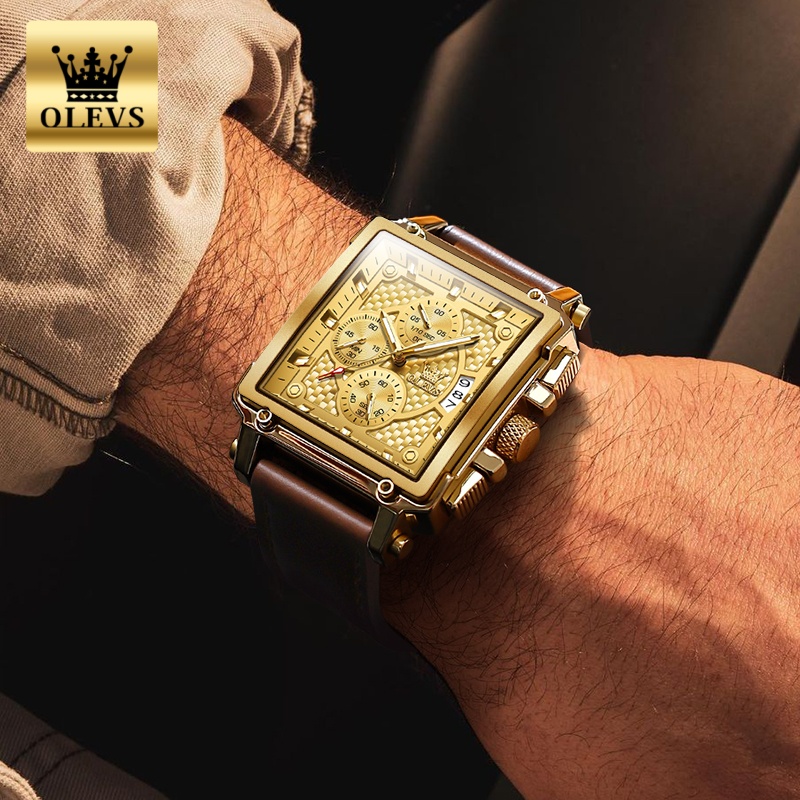 OLEVS merk herenhorloges water - Luxury Watch Leather Strap recensie en prijs
