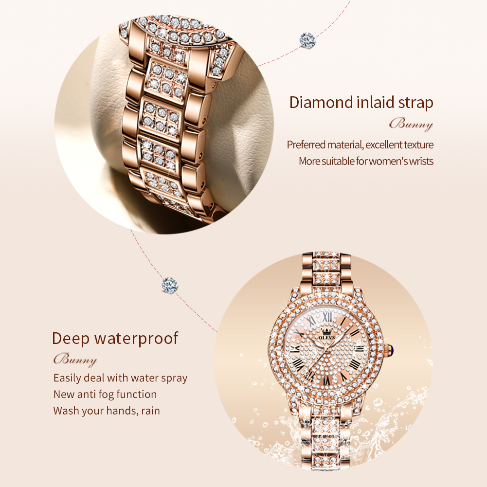 OLEVS 9943 Luxe volledig diama - Luxury Watch For Sale recensie en prijs